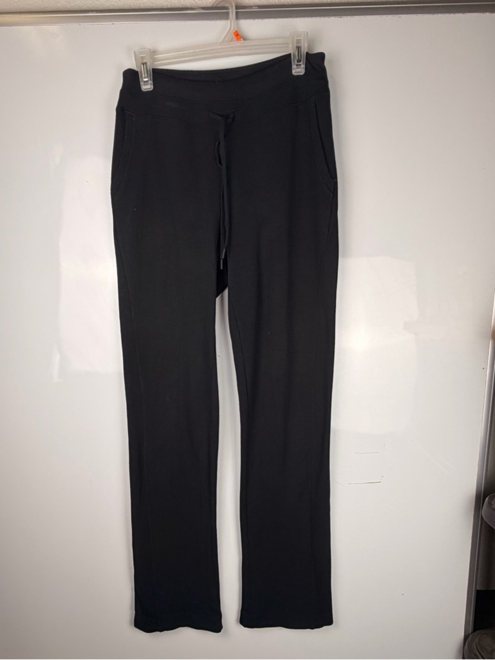 Athleta Black Straight-Leg Drawstring Pants Sz S T - Picture 2 of 6